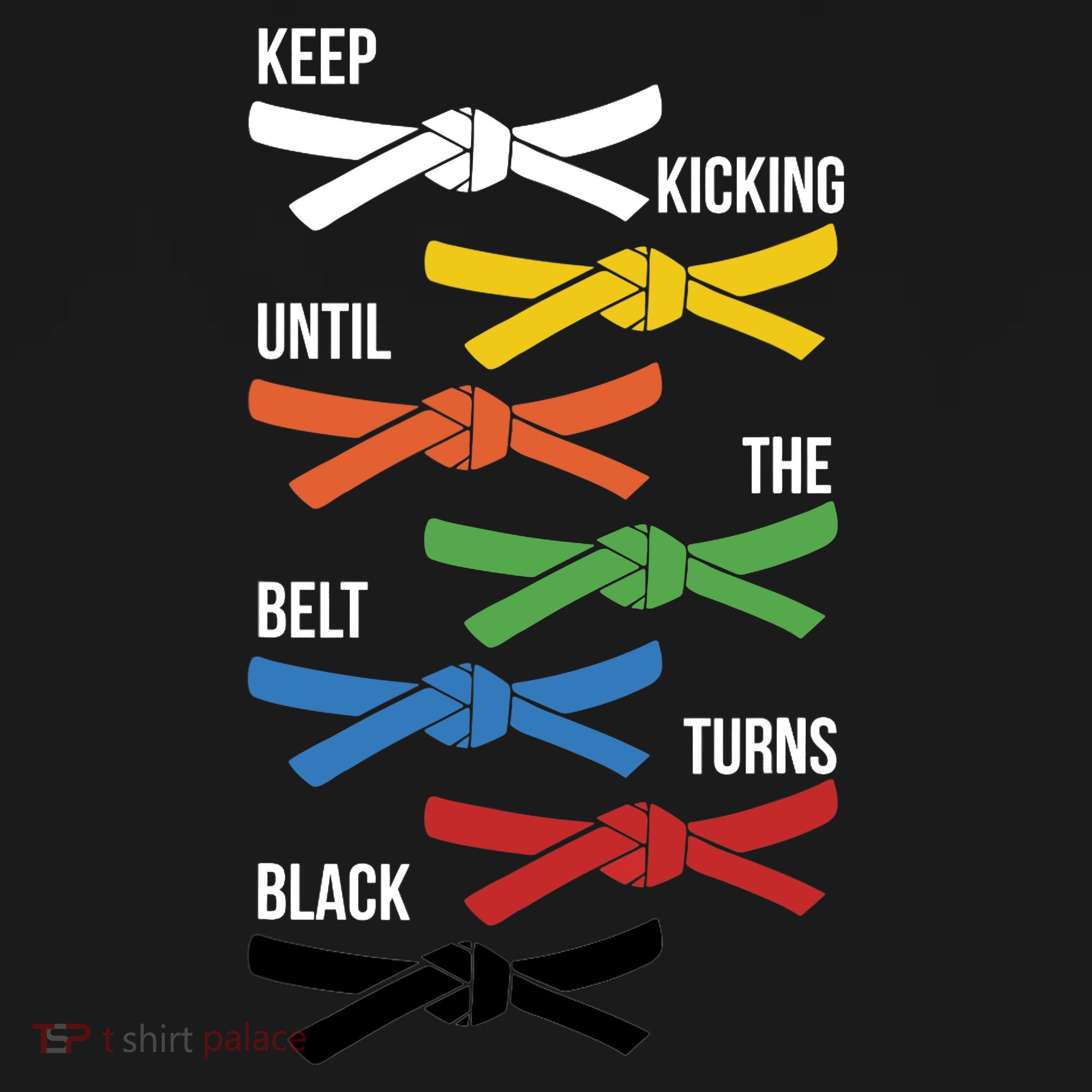Keep Kicking Until The Beld Turns Black Taekwondo Sweatshirt