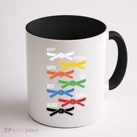 Keep Kicking Until The Beld Turns Black Taekwondo Coffee Mug thumb 1
