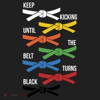 Keep Kicking Until The Beld Turns Black Taekwondo Beanie thumb 2