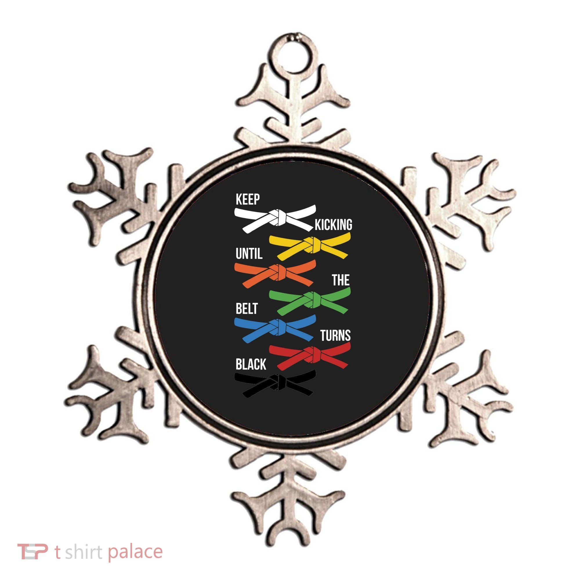 Keep Kicking Until The Beld Turns Black Taekwondo Ornament
