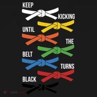 Keep Kicking Until The Beld Turns Black Taekwondo Baby Bodysuit thumb 2
