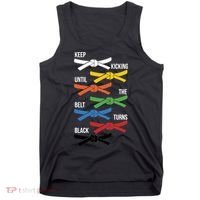 Keep Kicking Until The Beld Turns Black Taekwondo Tank Top thumb 0