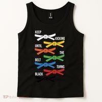 Keep Kicking Until The Beld Turns Black Taekwondo Tank Top thumb 2