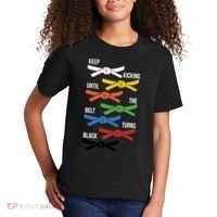 Keep Kicking Until The Beld Turns Black Taekwondo Kids T-Shirt thumb 2