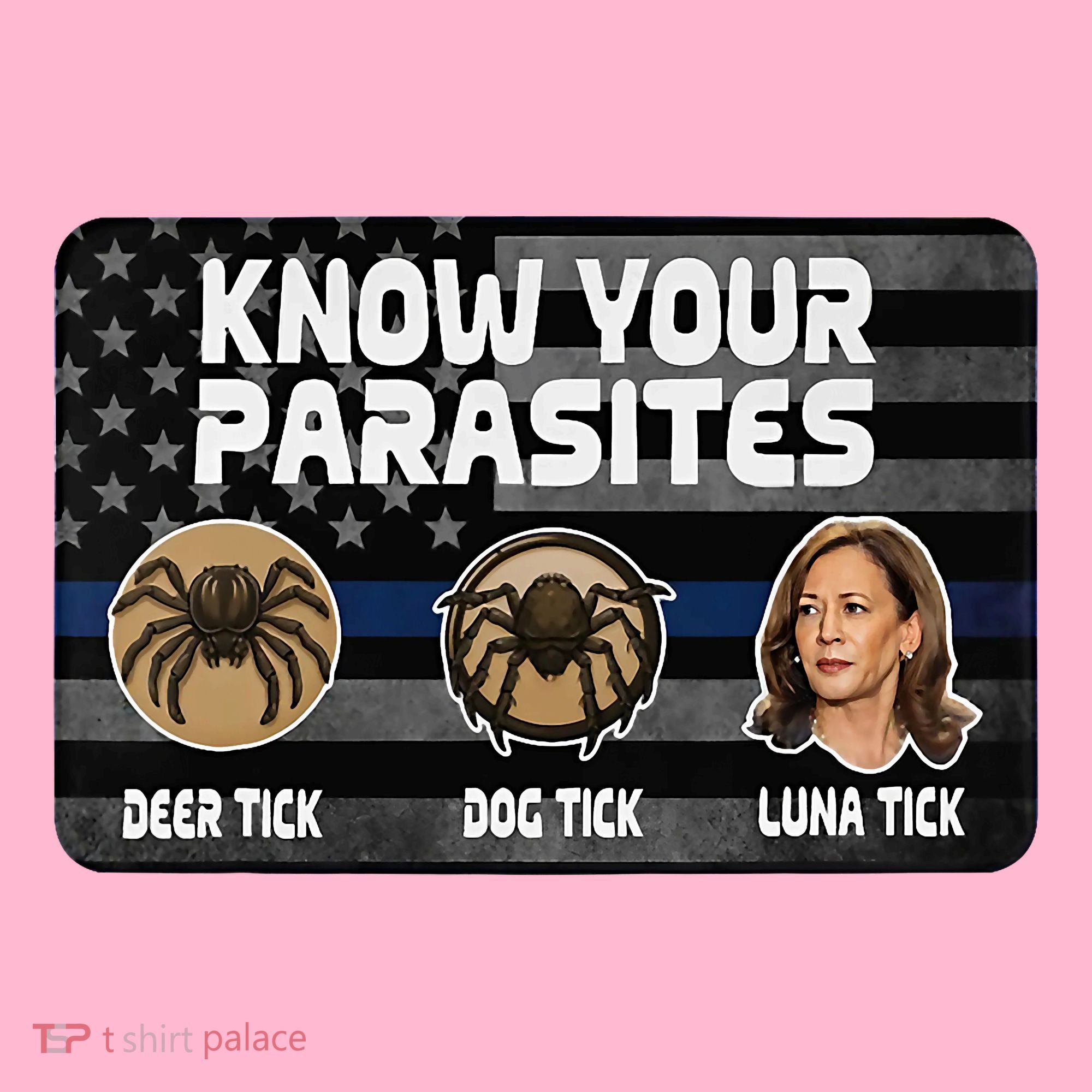 Kamala Know Your Parasites Deer Tick Dog Tick Luna Tick Coaster