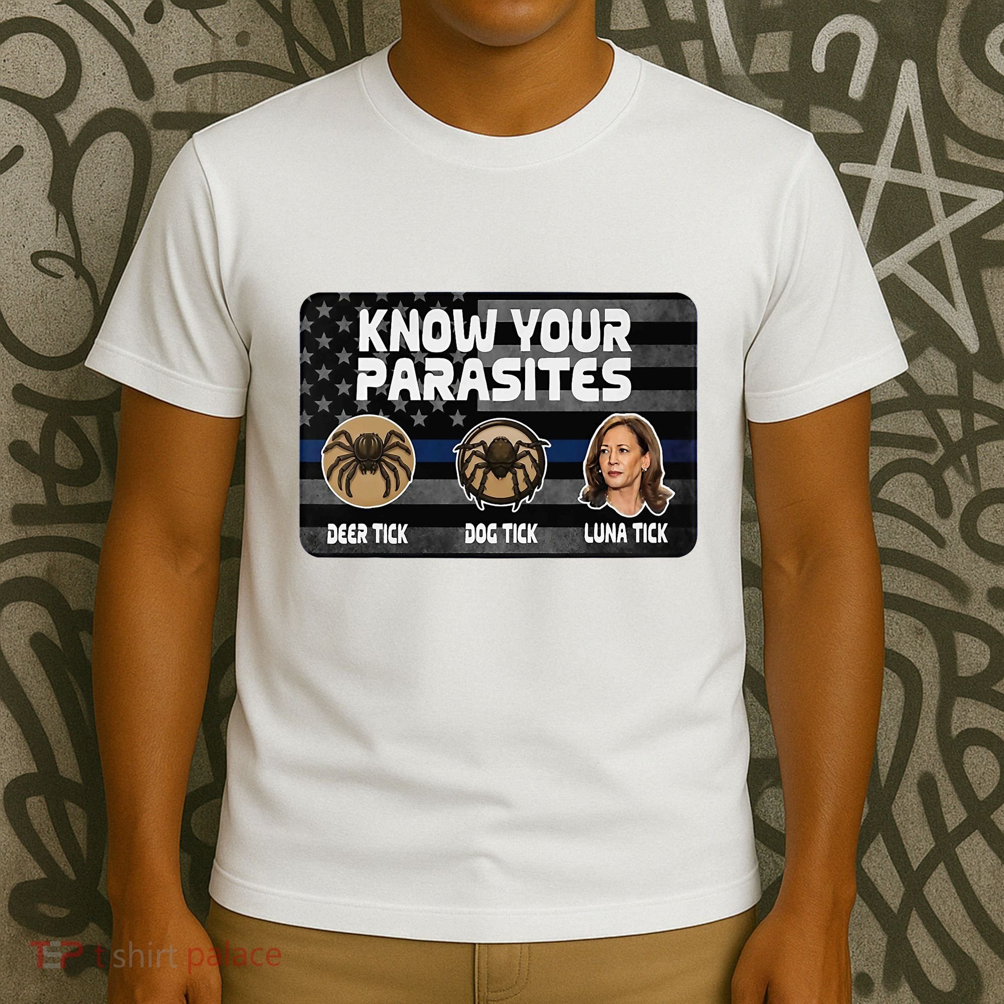 Kamala Know Your Parasites Deer Tick Dog Tick Luna Tick T-Shirt
