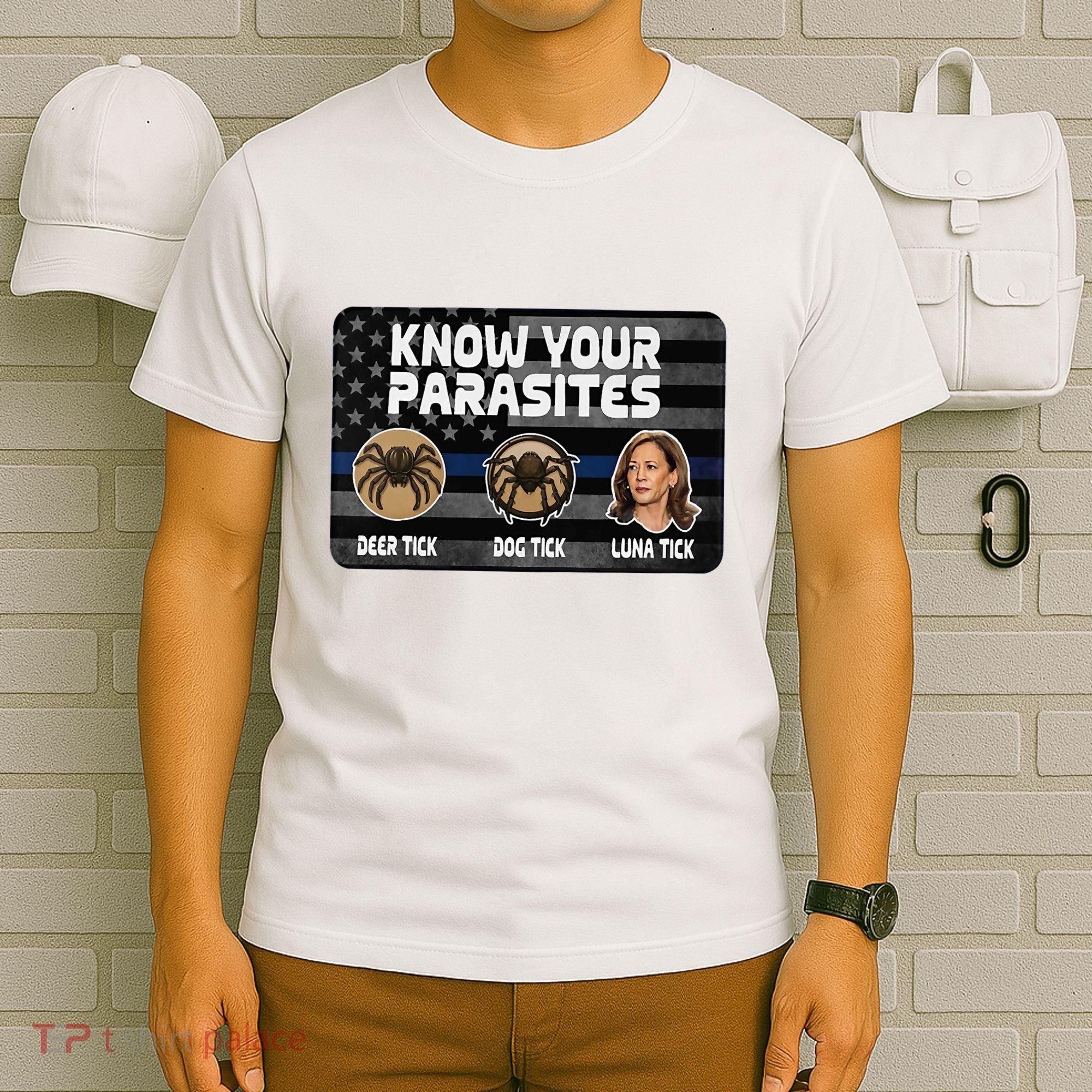 Kamala Know Your Parasites Deer Tick Dog Tick Luna Tick T-Shirt