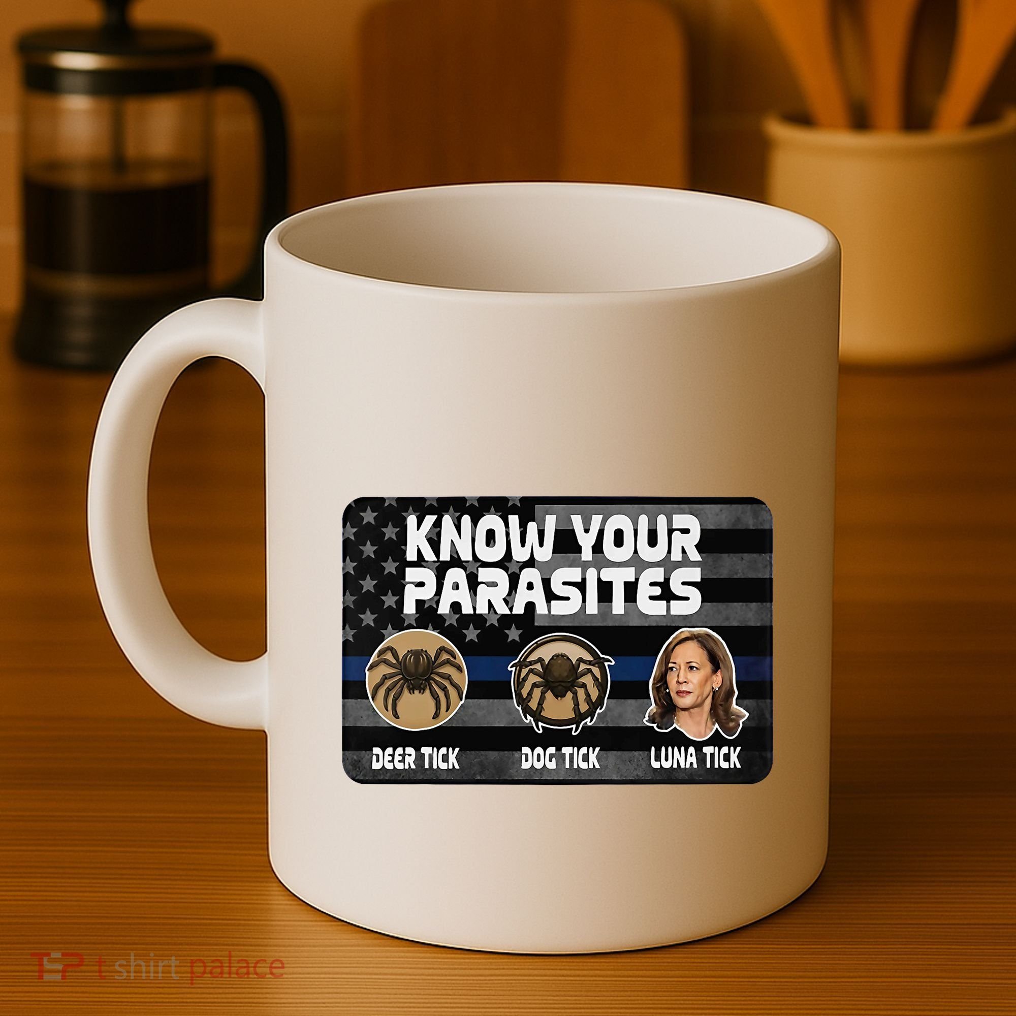 Kamala Know Your Parasites Deer Tick Dog Tick Luna Tick Coffee Mug
