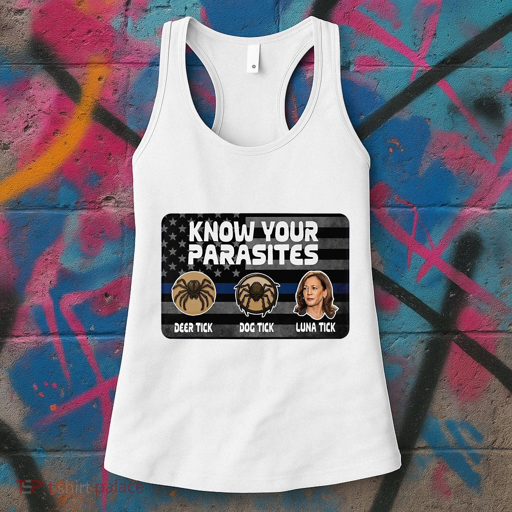 Kamala Know Your Parasites Deer Tick Dog Tick Luna Tick Women's Tank Top
