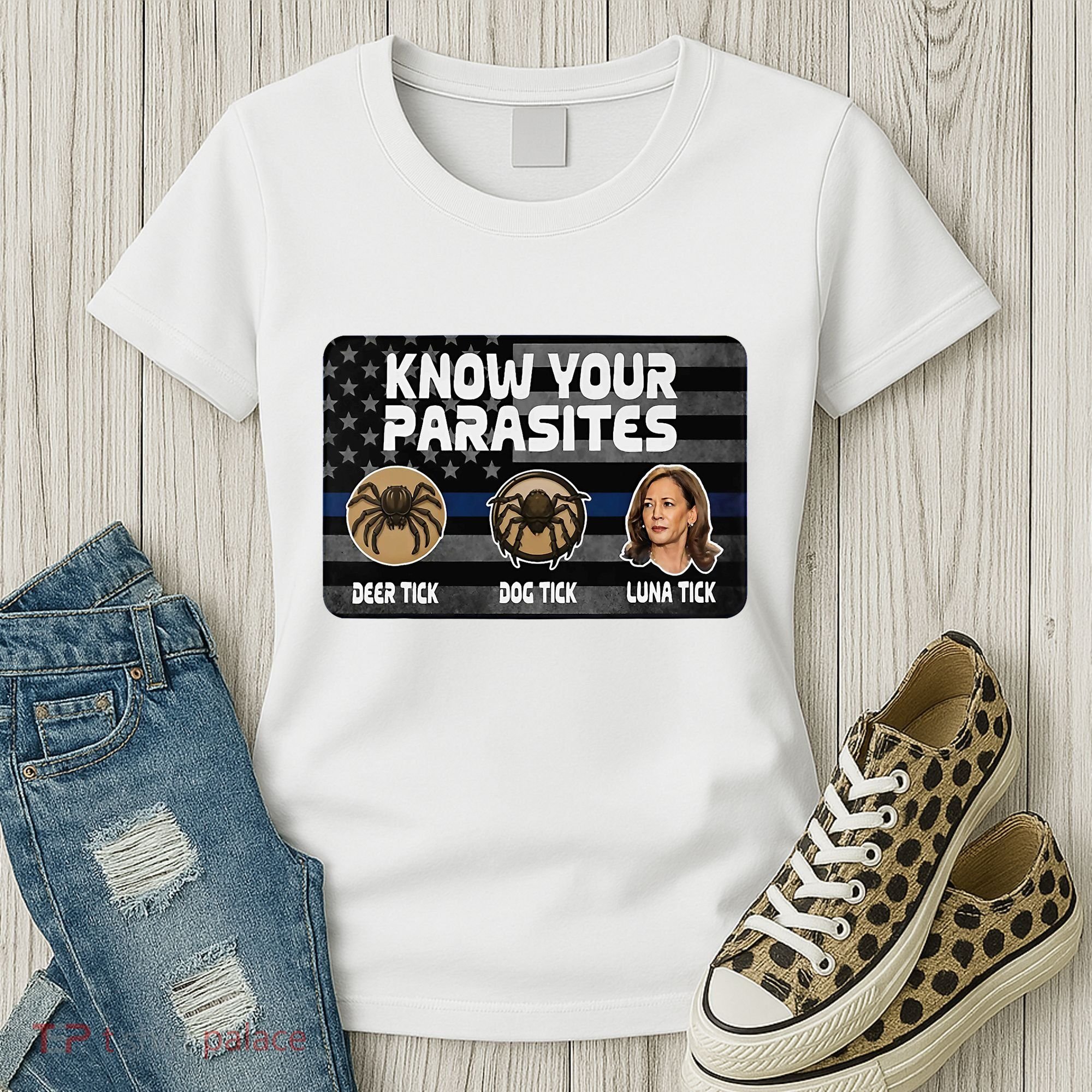 Kamala Know Your Parasites Deer Tick Dog Tick Luna Tick Women's T-Shirt