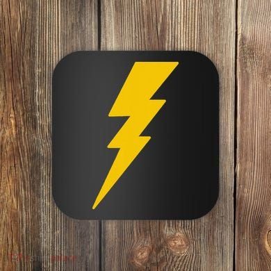 Lightning Bolt Graphic Coaster