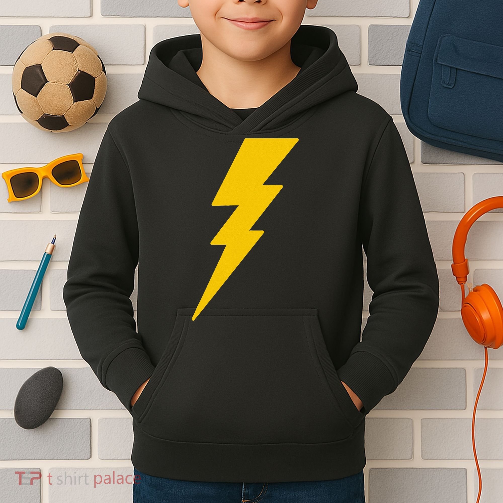 Lightning Bolt Graphic Kids Hoodie