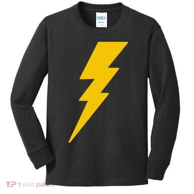 Lightning Bolt Graphic Kids Long Sleeve Shirt