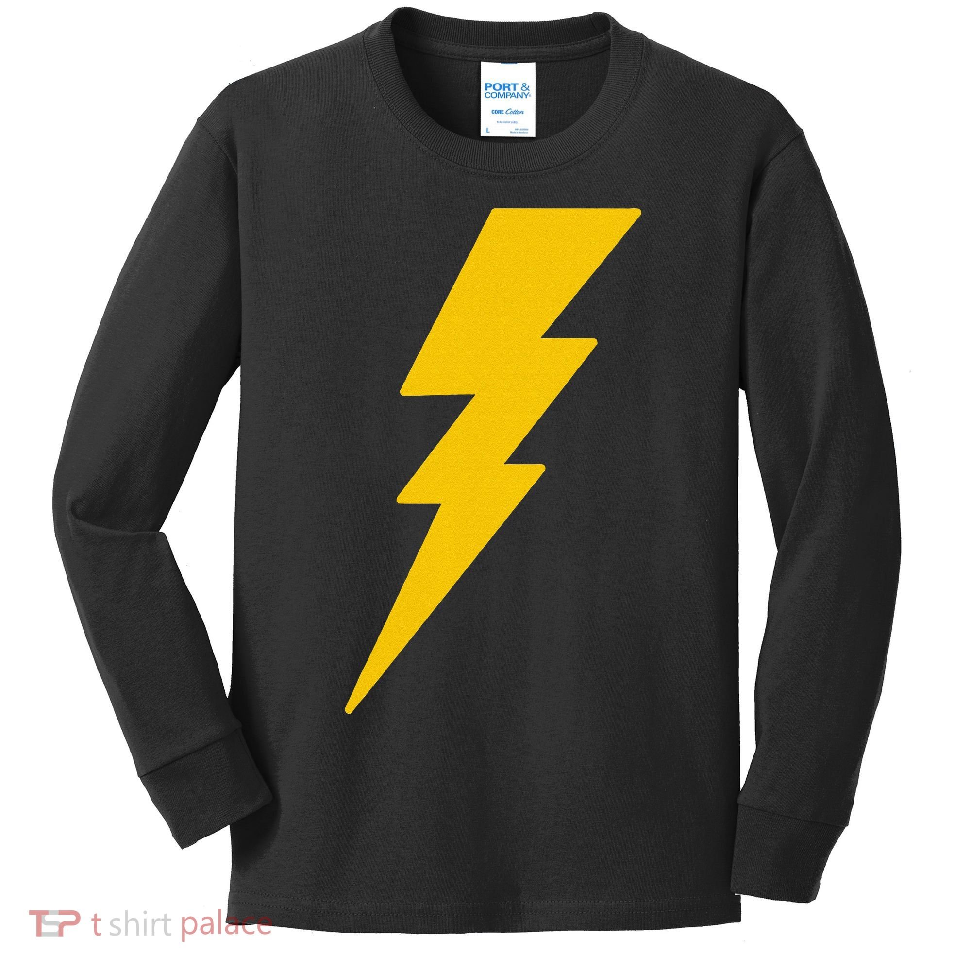 Lightning Bolt Graphic Kids Long Sleeve Shirt