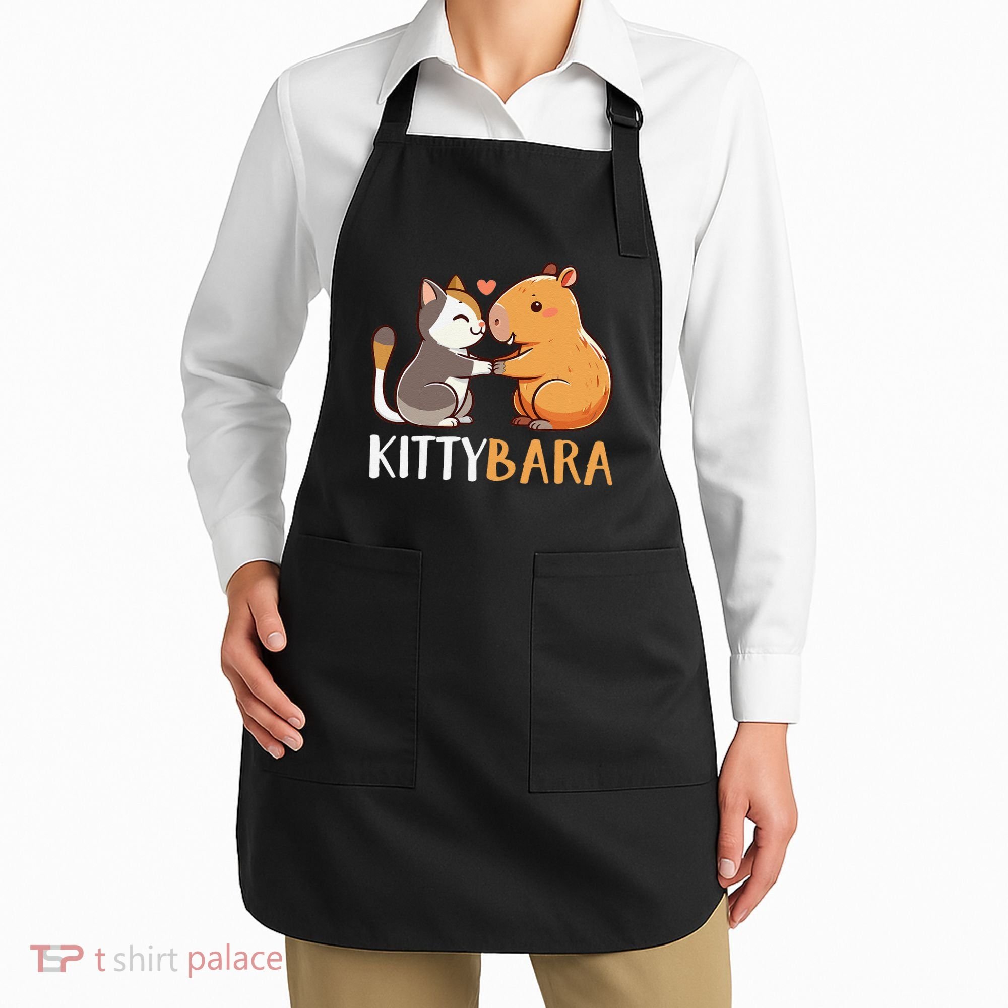 Kittybara Love Capybara Cat Apron