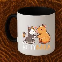 Kittybara Love Capybara Cat Coffee Mug thumb 2