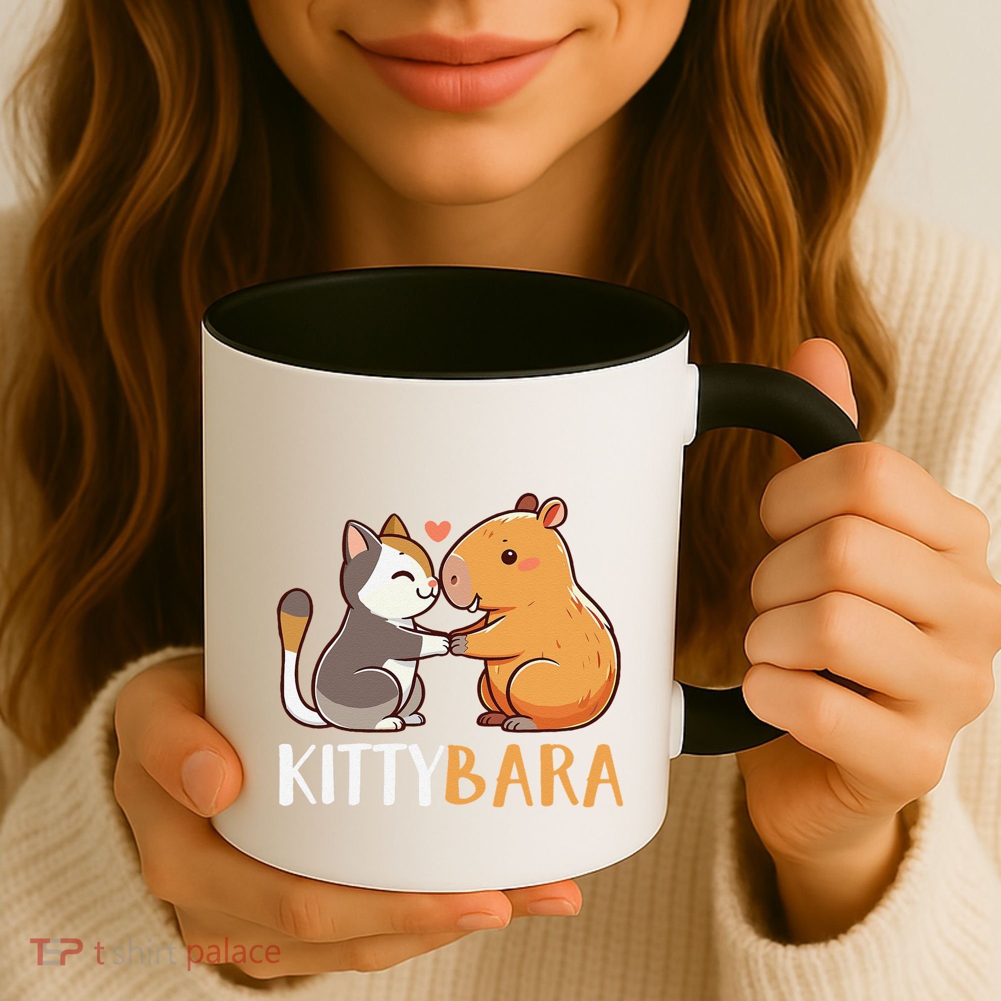 Kittybara Love Capybara Cat Coffee Mug