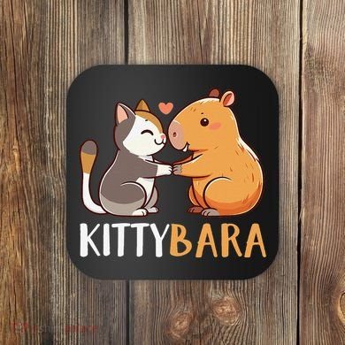 Kittybara Love Capybara Cat Coaster
