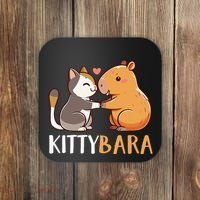 Kittybara Love Capybara Cat Coaster thumb 0