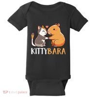 Kittybara Love Capybara Cat Baby Bodysuit thumb 0
