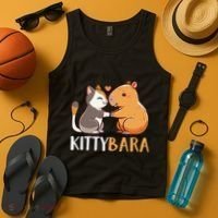 Kittybara Love Capybara Cat Tank Top thumb 4