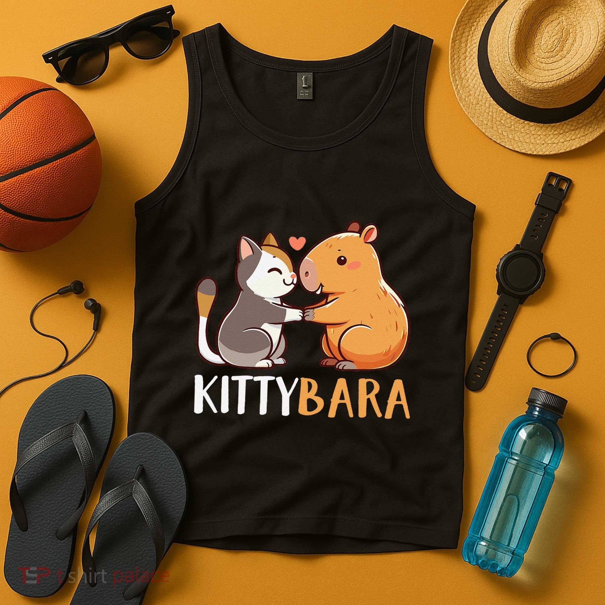 Kittybara Love Capybara Cat Tank Top