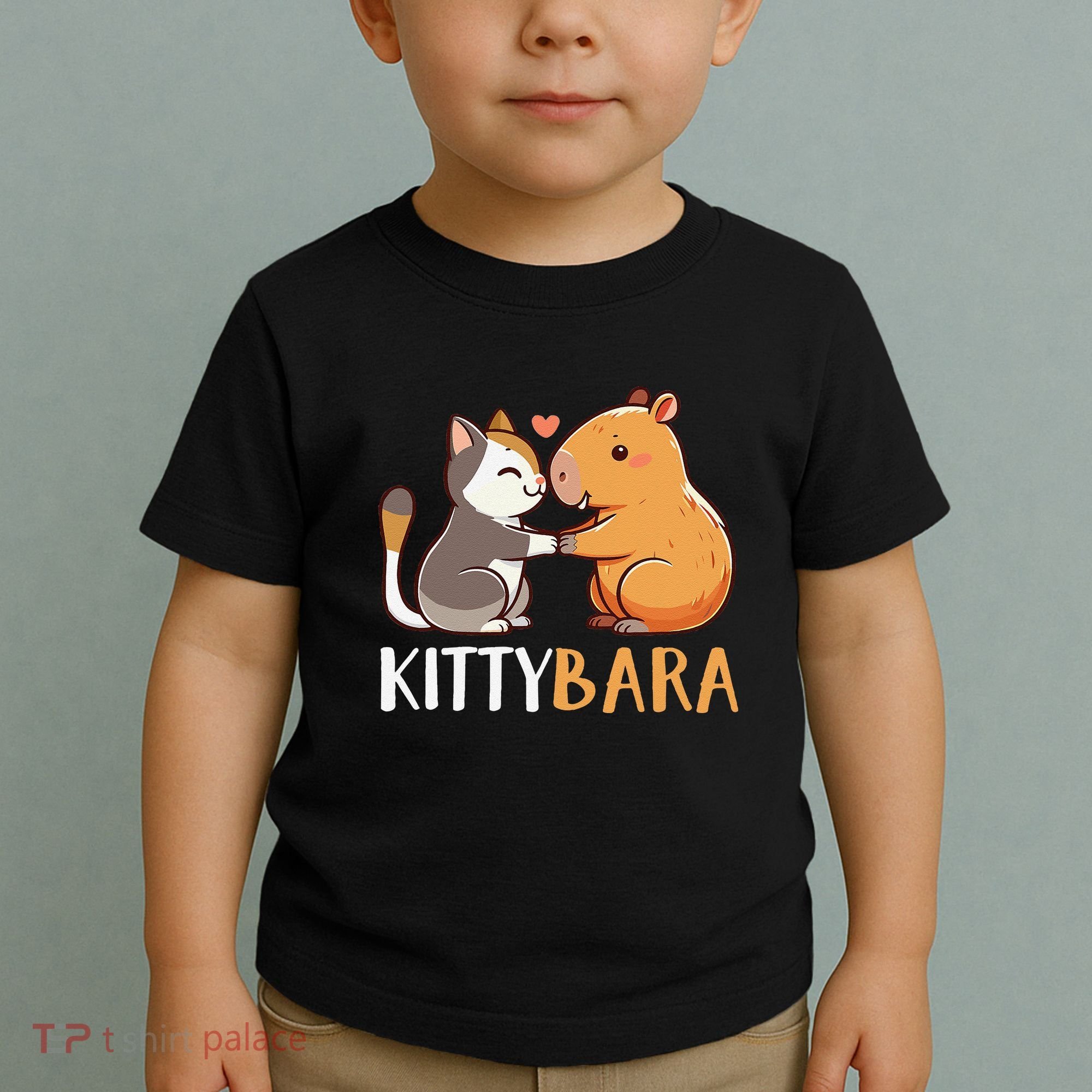 Kittybara Love Capybara Cat Toddler T-Shirt