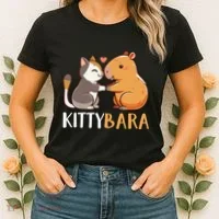 Kittybara Love Capybara Cat Women's T-Shirt thumb 2