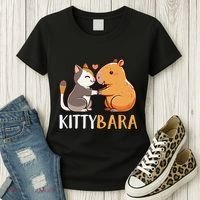 Kittybara Love Capybara Cat Women's T-Shirt thumb 3