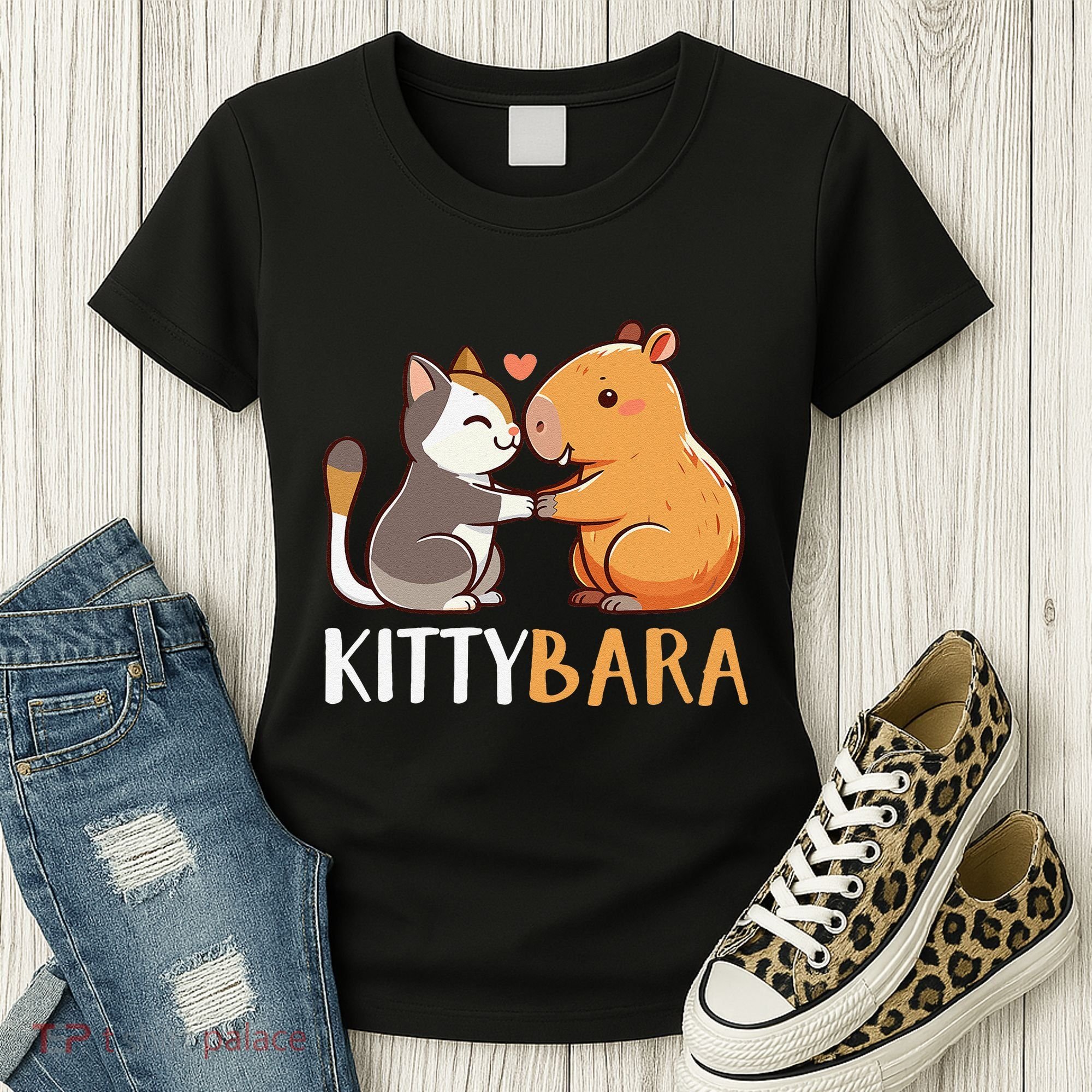 Kittybara Love Capybara Cat Women's T-Shirt