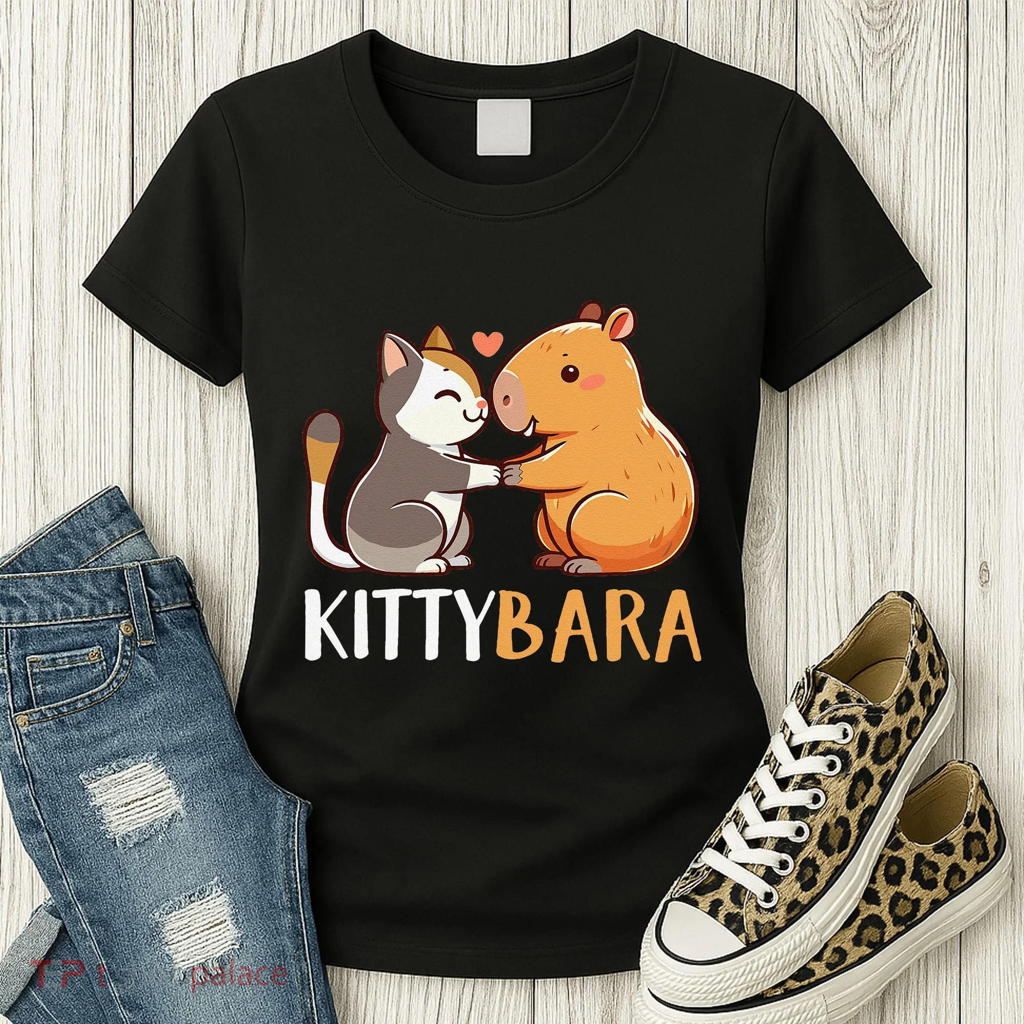 Kittybara Love Capybara Cat Women's T-Shirt