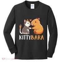 Kittybara Love Capybara Cat Kids Long Sleeve Shirt thumb 0