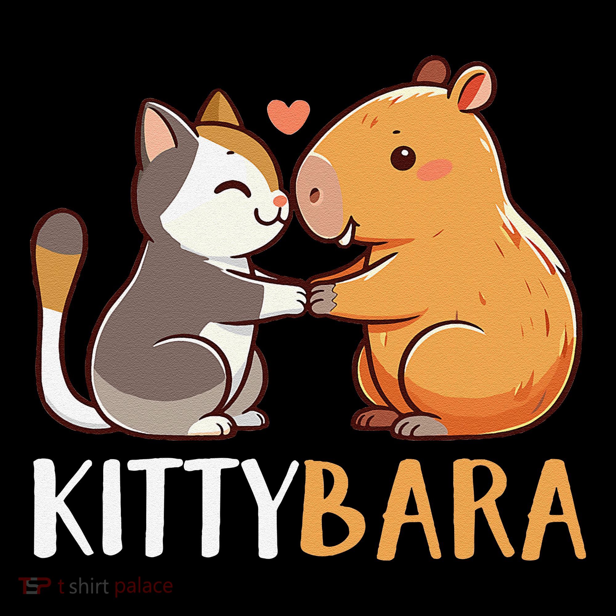 Kittybara Love Capybara Cat Kids Long Sleeve Shirt