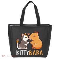 Kittybara Love Capybara Cat Tote Bag thumb 0