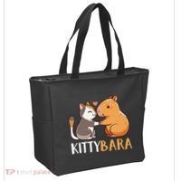 Kittybara Love Capybara Cat Tote Bag thumb 2