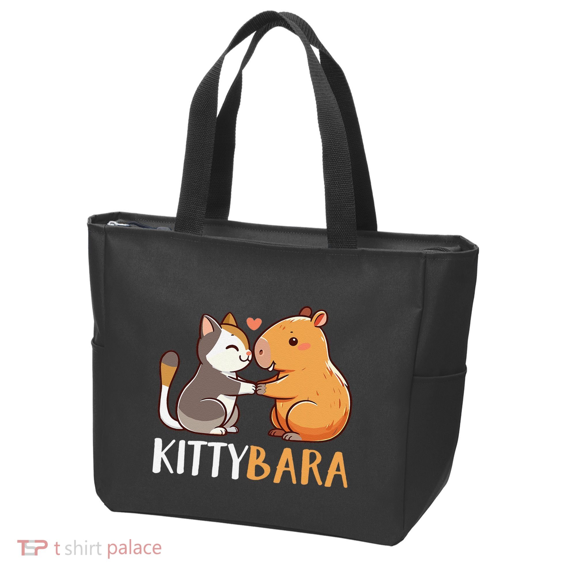 Kittybara Love Capybara Cat Tote Bag