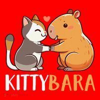 Kittybara Love Capybara Cat Santa Hat thumb 1