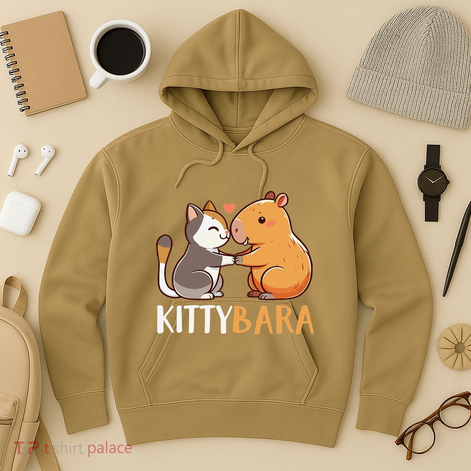 Kittybara Love Capybara Cat Hoodie