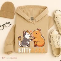 Kittybara Love Capybara Cat Hoodie thumb 4