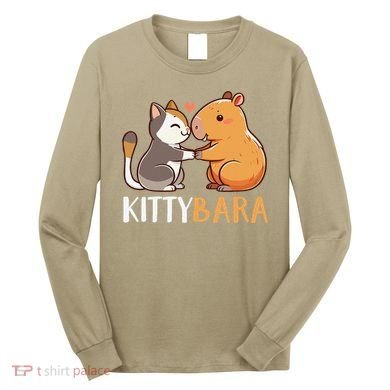 Kittybara Love Capybara Cat Long Sleeve Shirt