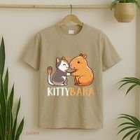 Kittybara Love Capybara Cat T-Shirt thumb 2
