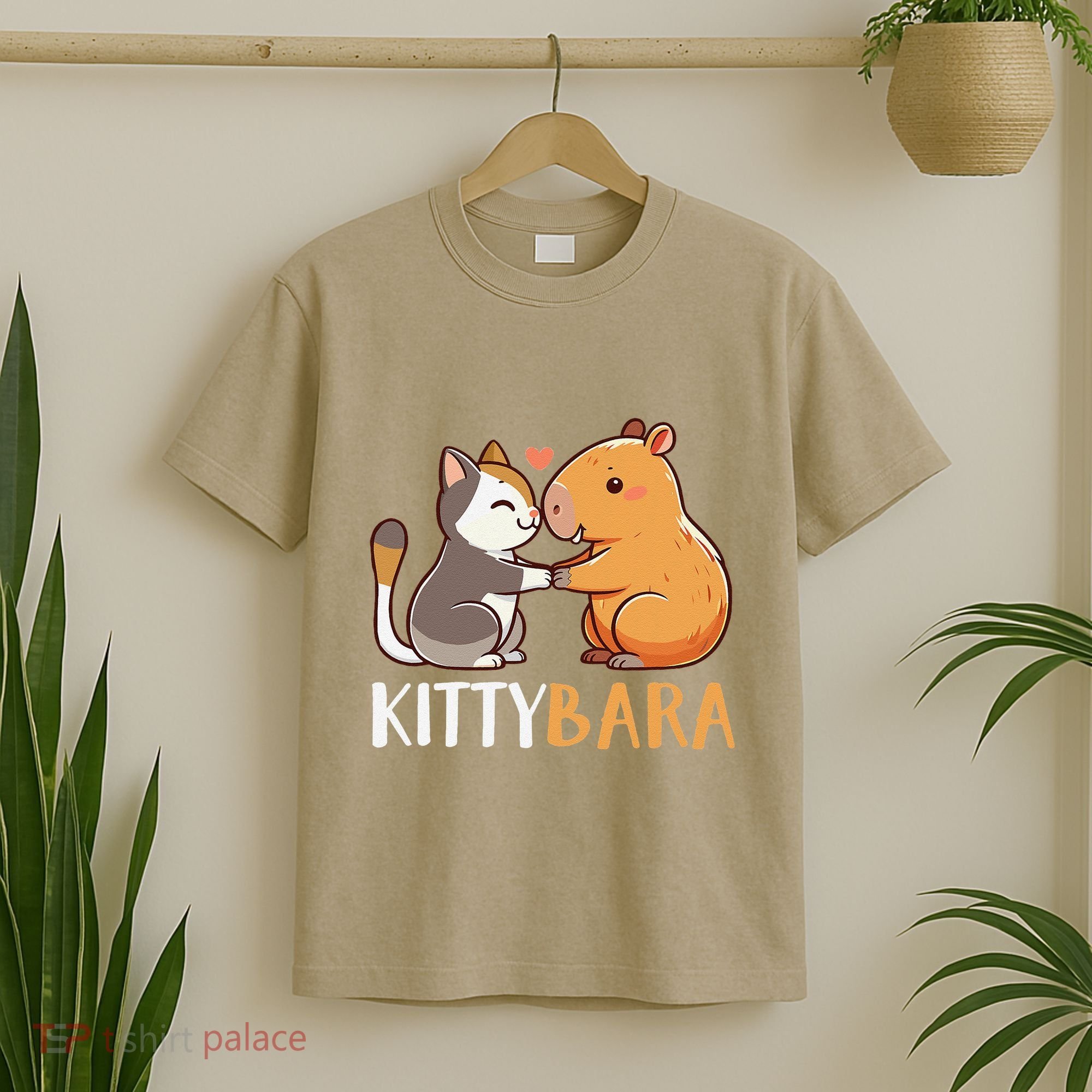 Kittybara Love Capybara Cat T-Shirt