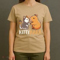 Kittybara Love Capybara Cat T-Shirt thumb 4