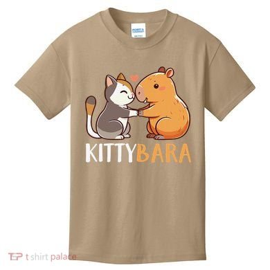 Kittybara Love Capybara Cat Kids T-Shirt