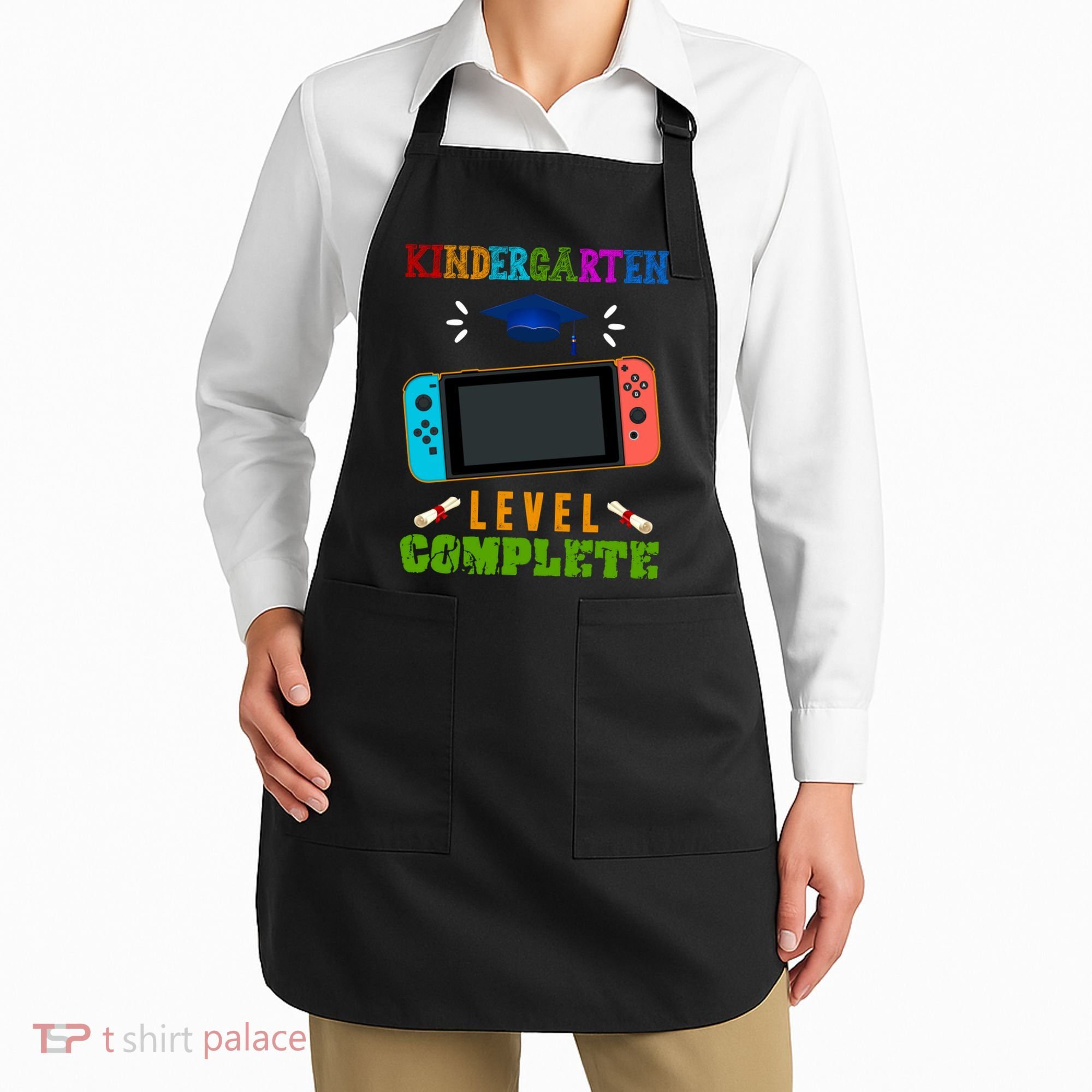 Kindergarten Level Complete Video Game Apron