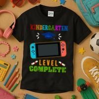 Kindergarten Level Complete Video Game Kids T-Shirt thumb 3