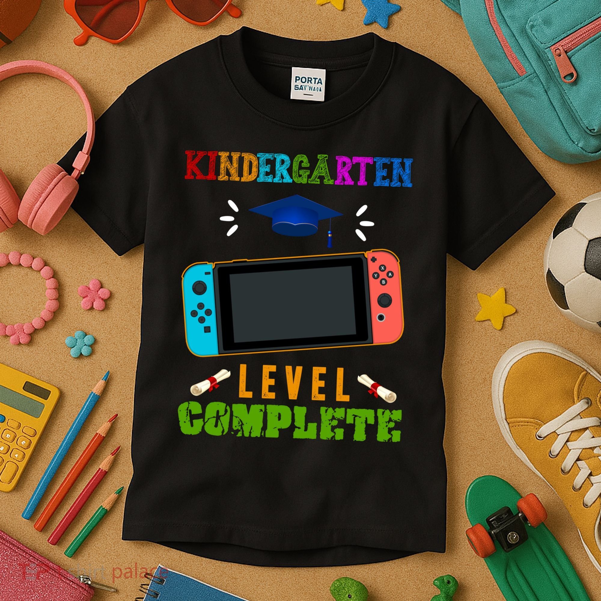 Kindergarten Level Complete Video Game Kids T-Shirt