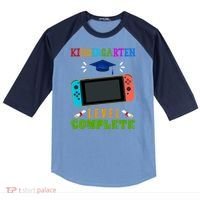 Kindergarten Level Complete Video Game Raglan Baseball Sleeve Shirt thumb 0