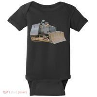 Killdozer Libertarian Dtom Tread Bulldozer Tractor Excavator Baby Bodysuit thumb 0