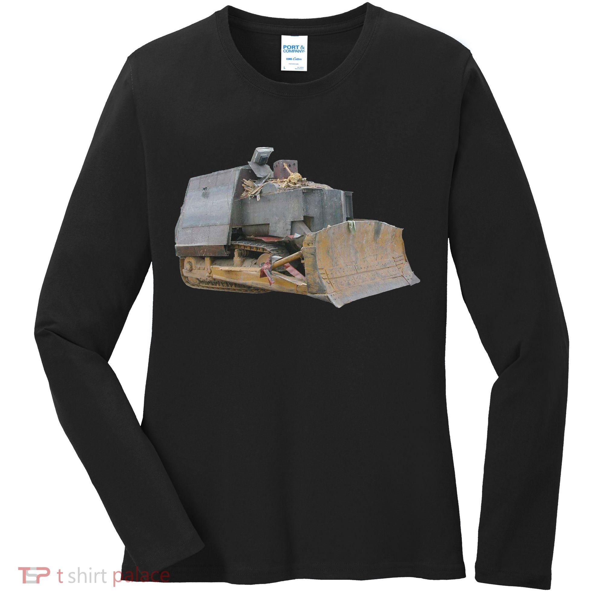 Killdozer Libertarian Dtom Tread Bulldozer Tractor Excavator Women's Long Sleeve Shirt